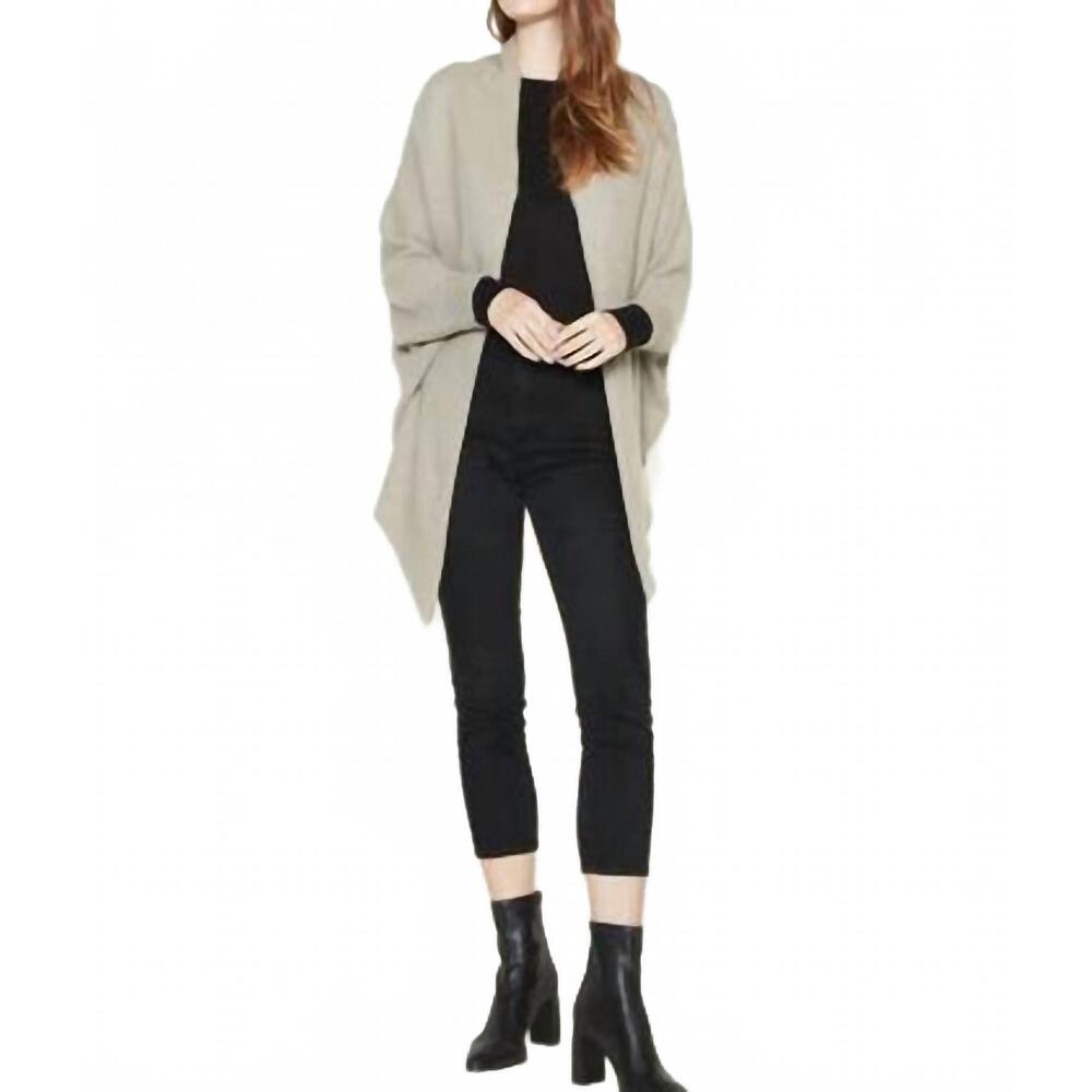NEW LOOK BY M front-tied cape cardigan in grey
